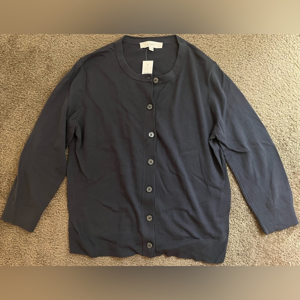 LOFT Dark Blue Knit Sweater NWT